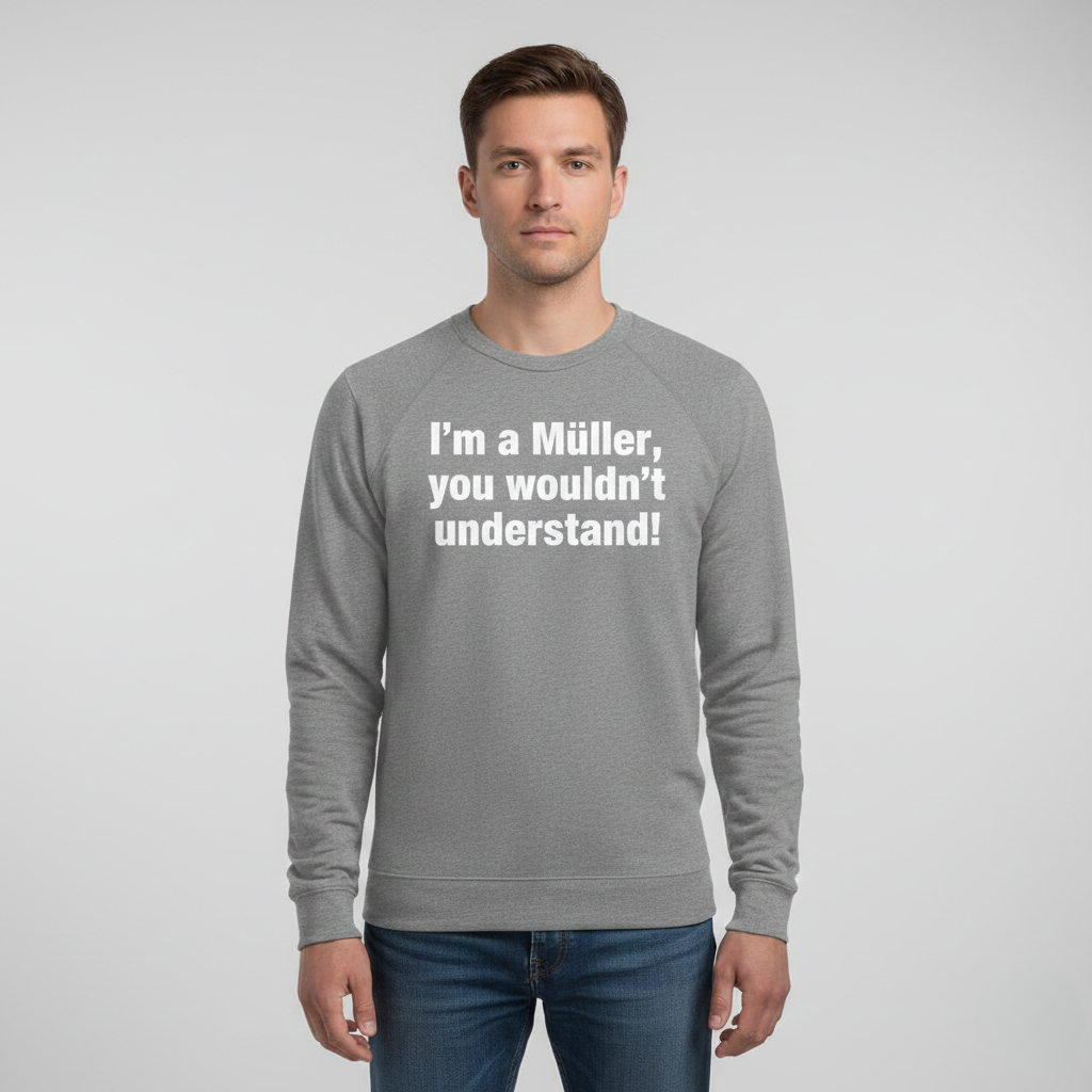 Sweat-shirt personnalisé avec nom de famille - Muller