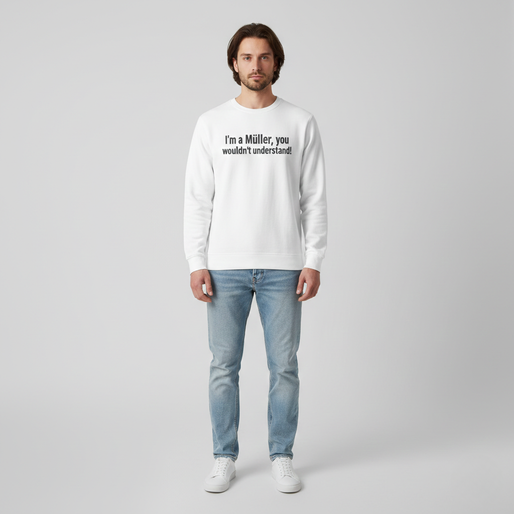 Sweat-shirt personnalisé avec nom de famille - Muller