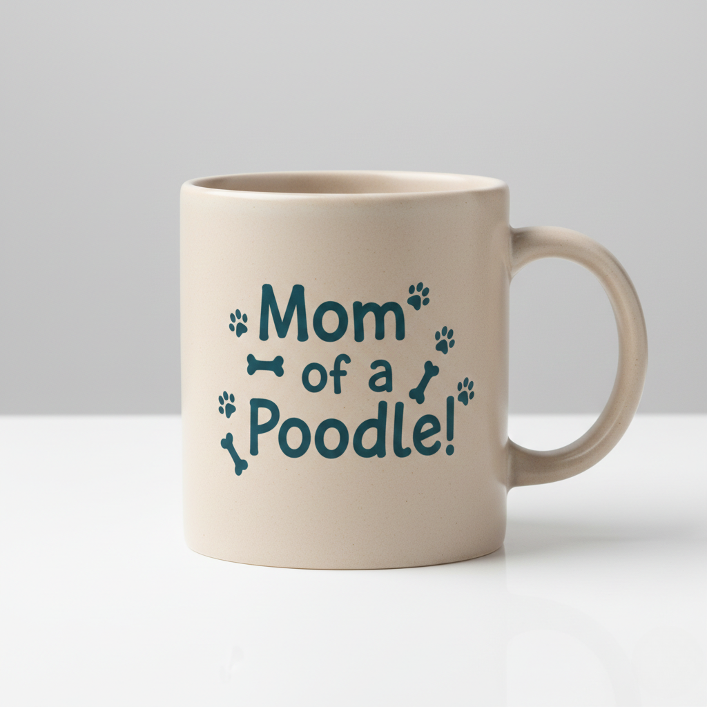 Tasse personnalisée pour les parents d'animaux de compagnie - Poodle