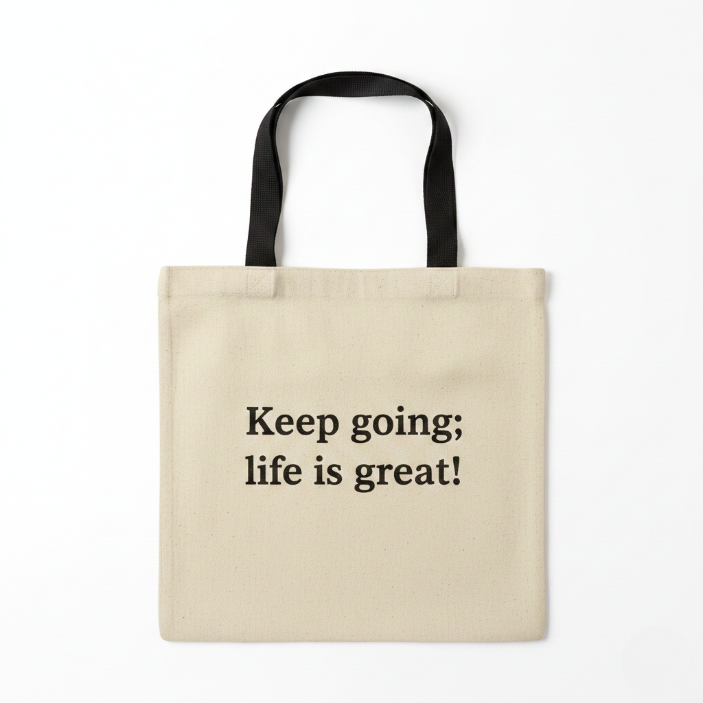 Sac fourre-tout en toile personnalisé - Keep Going