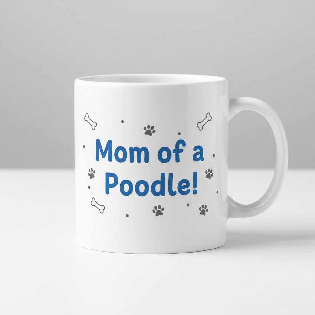 Tasse personnalisée pour les parents d'animaux de compagnie - Poodle
