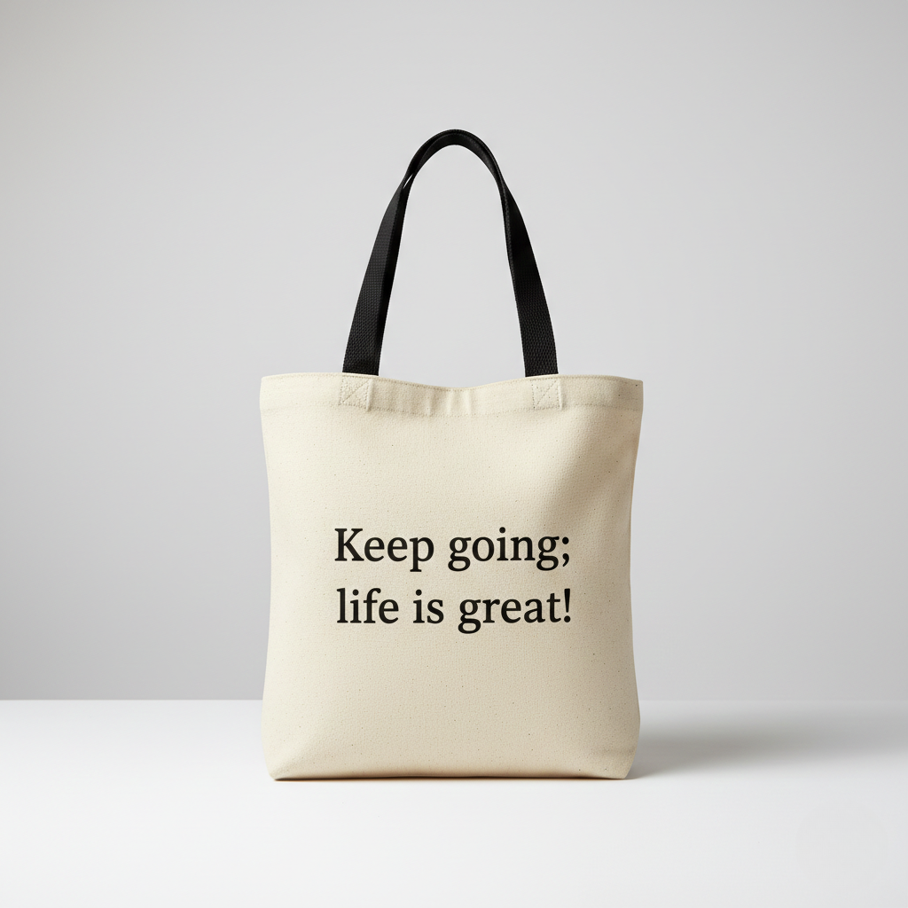 Sac fourre-tout en toile personnalisé - Keep Going
