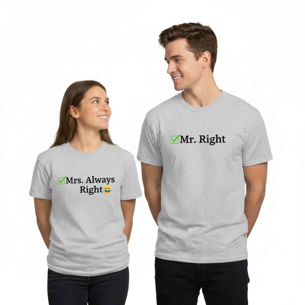 T-shirt Pour Couple - Mr Right