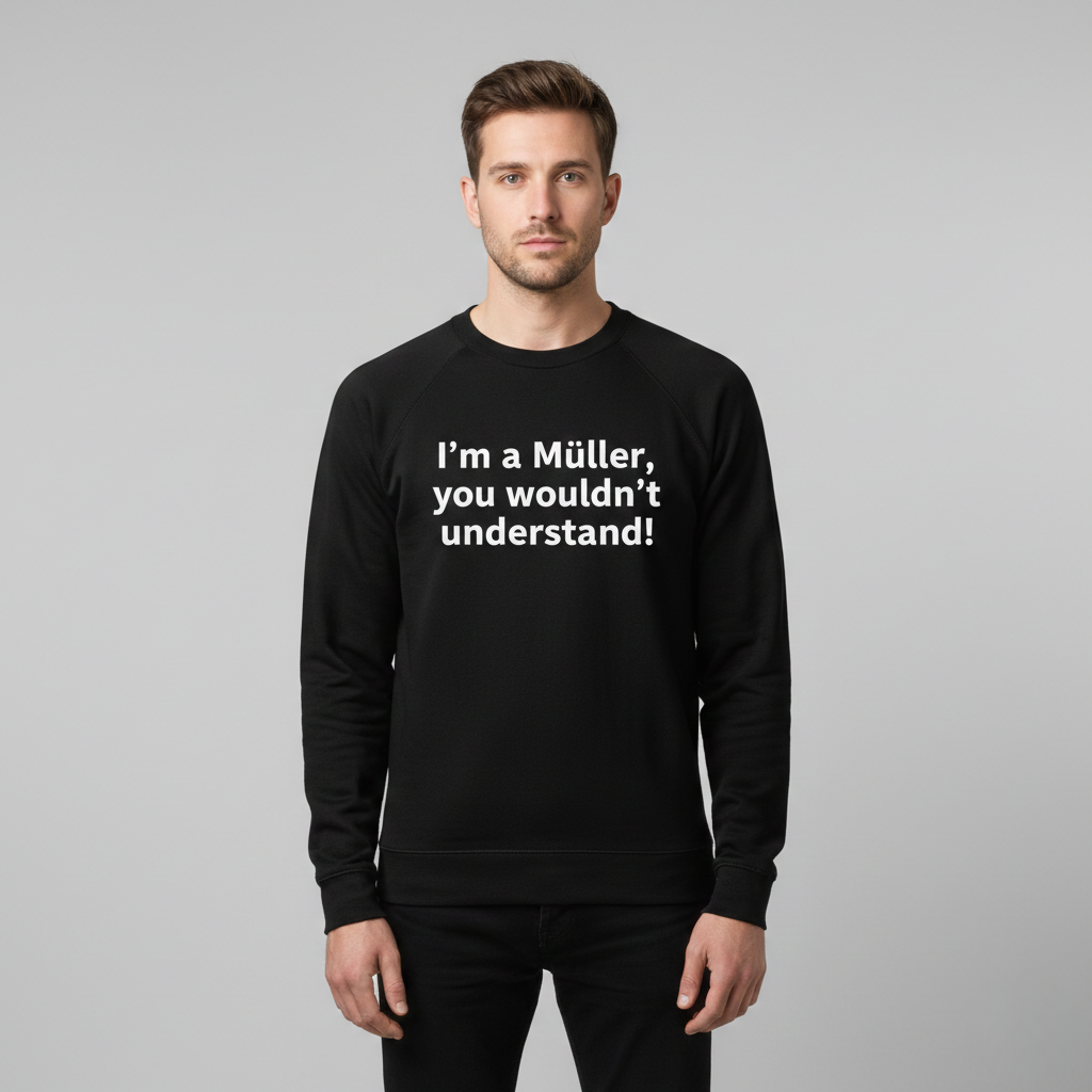 Sweat-shirt personnalisé avec nom de famille - Muller