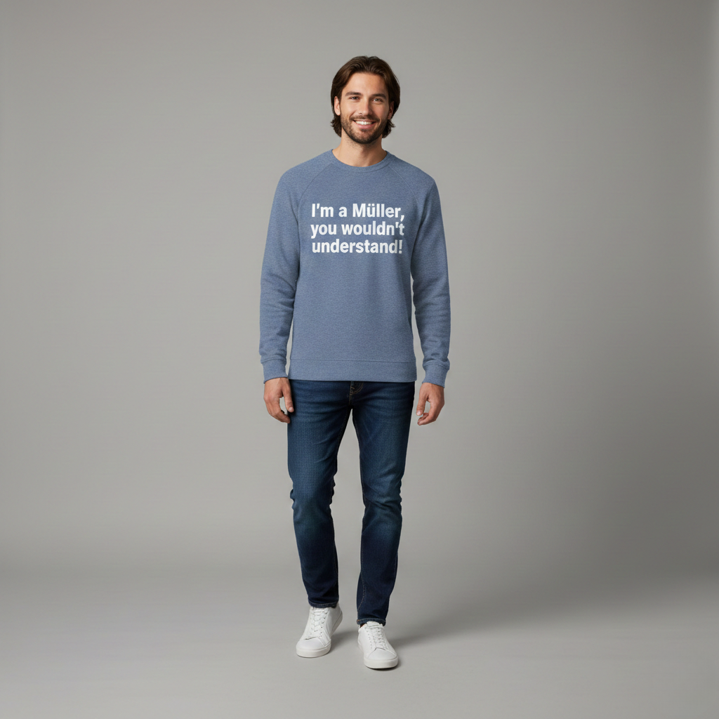 Sweat-shirt personnalisé avec nom de famille - Muller