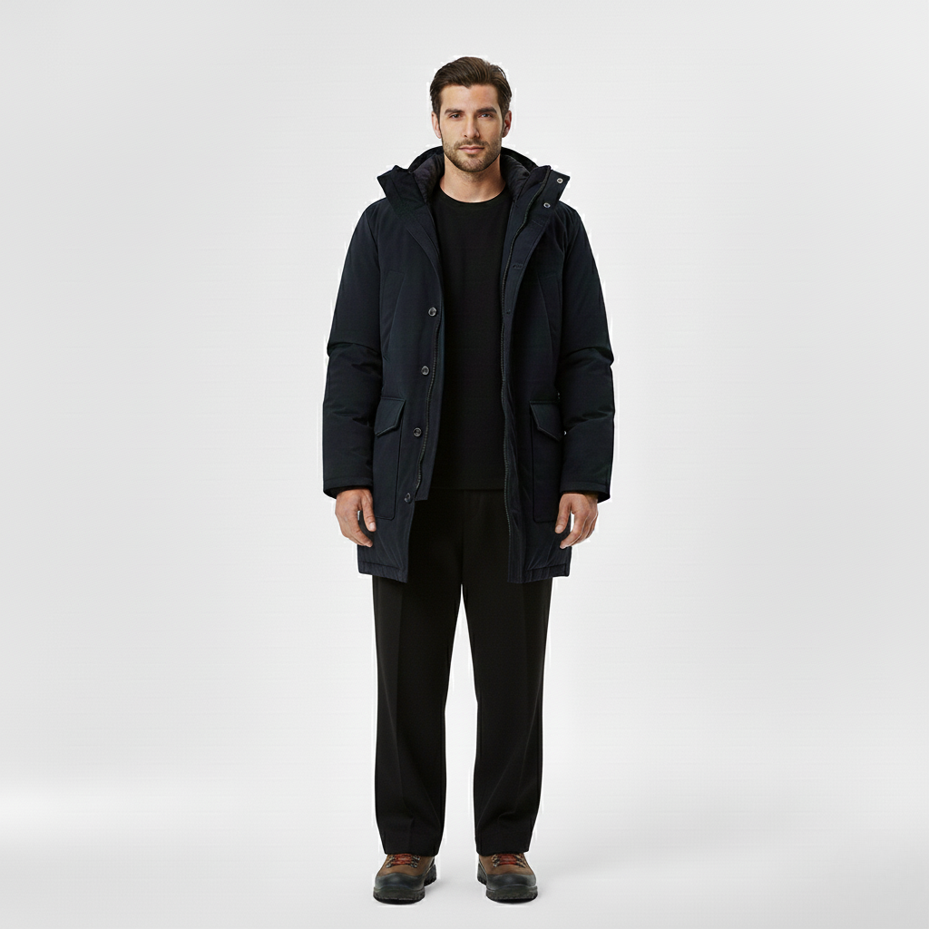 Parka larga acolchada